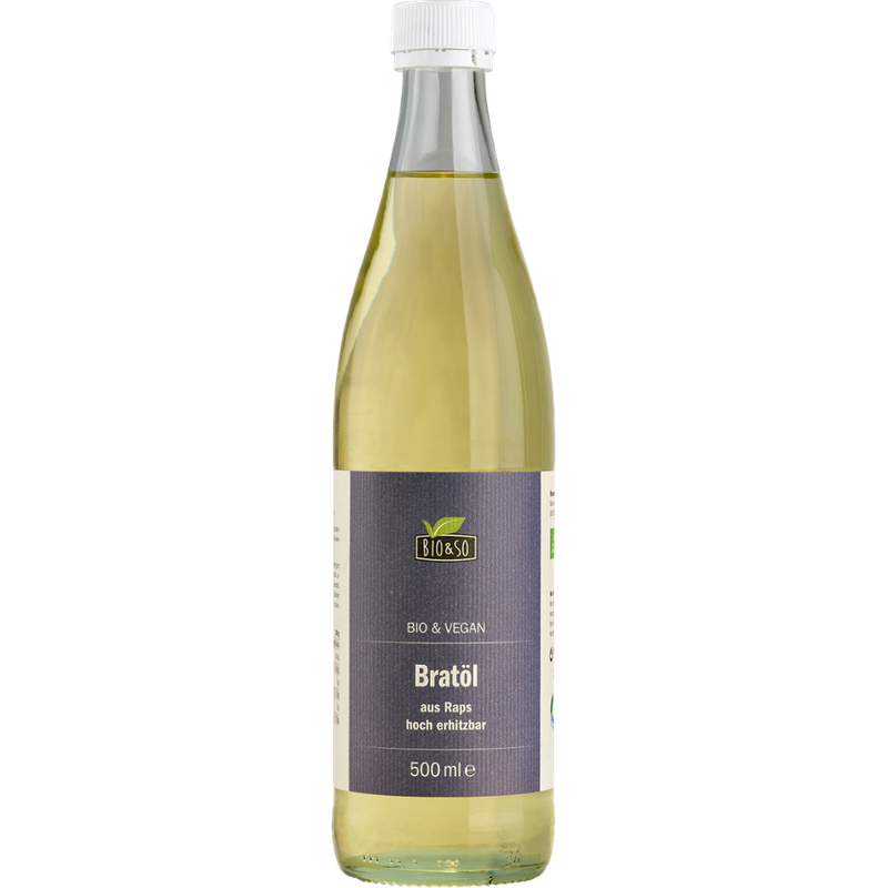 Bio&So Bratöl aus Raps hoch erhitzbar, 500ml - Produktbild
