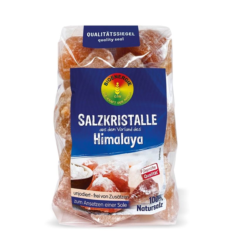 BIOENERGIE SALZKRISTALL-STEINE aus dem Vorland des Himalaya, unjodiert, frei von Zusätzen, zum Ansetzen einer Sole - Produktbild
