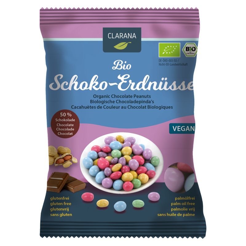 Clarana Clarana Bunte Bio-Schoko-Erdnüsse 70g - Produktbild
