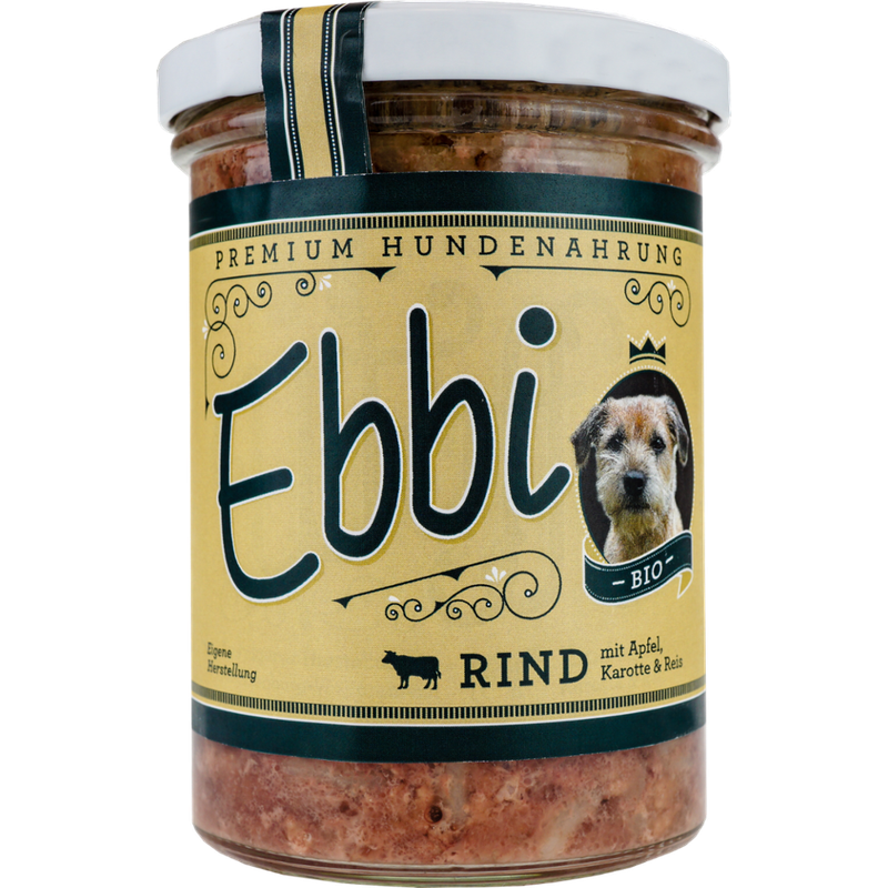 Wuff & Mau Heimtiernahrung  Ebbi Bio Rind Hundefutter 400g - Produktbild