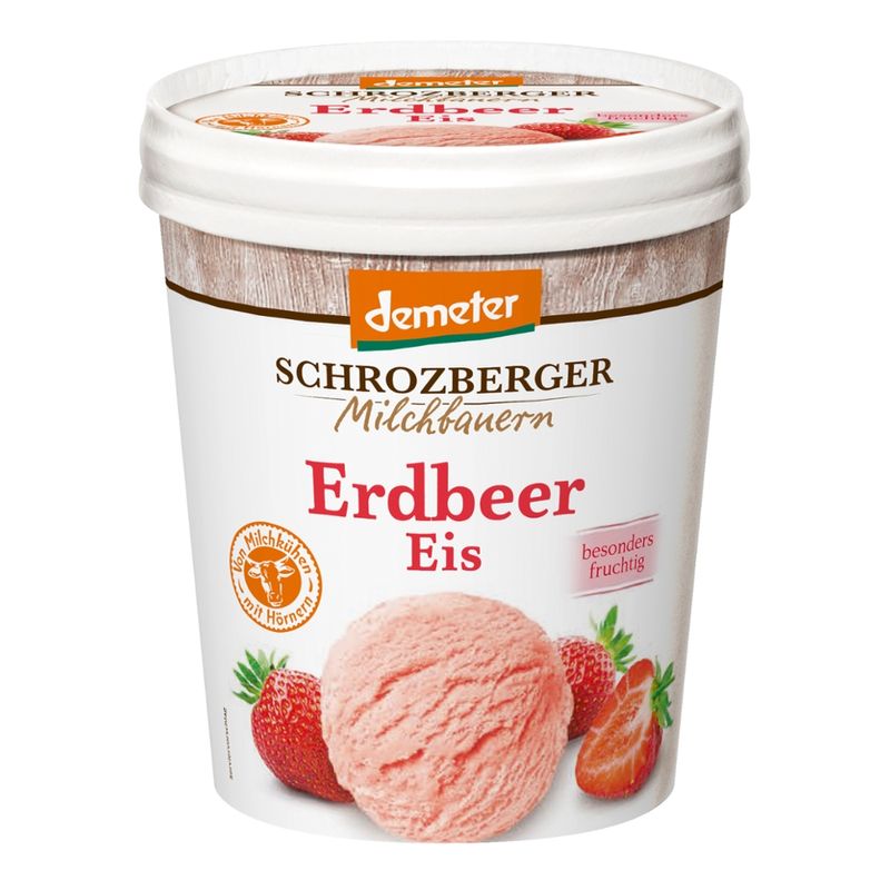 Schrozberger Milchbauern Dem. Erdbeer Eis 500 ml - Produktbild