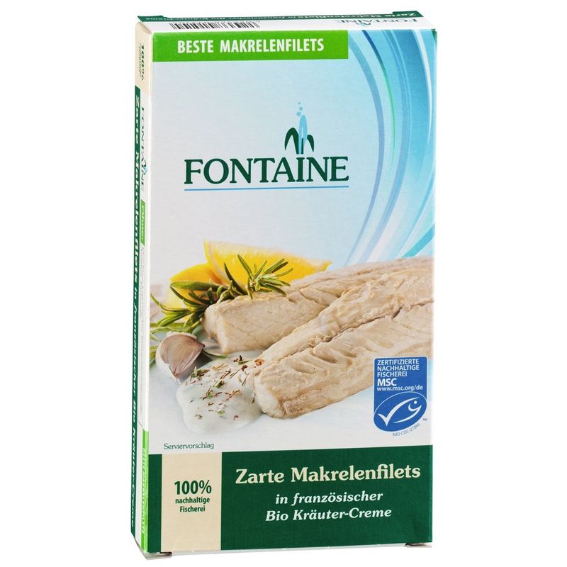 Fontaine Makrelenfilets in französischer Bio-Kräuter-Creme - Produktbild