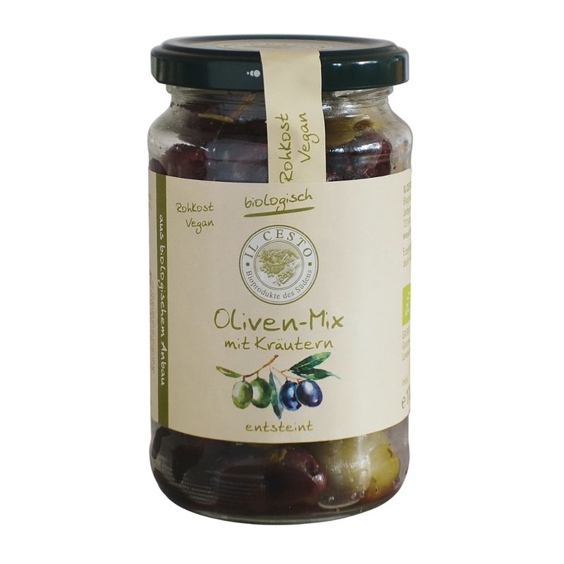 Il Cesto Oliven-Mix mit Kräutern entsteint - Produktbild