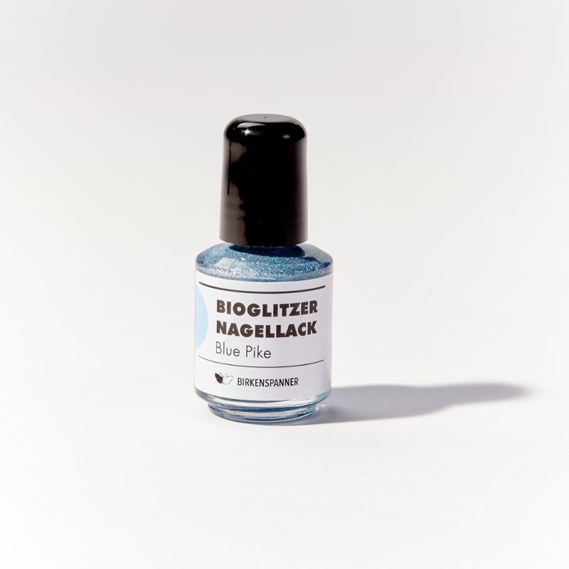 BIRKENSPANNER Bioglitzer Nagellack - Blue Pike - Blau - Produktbild