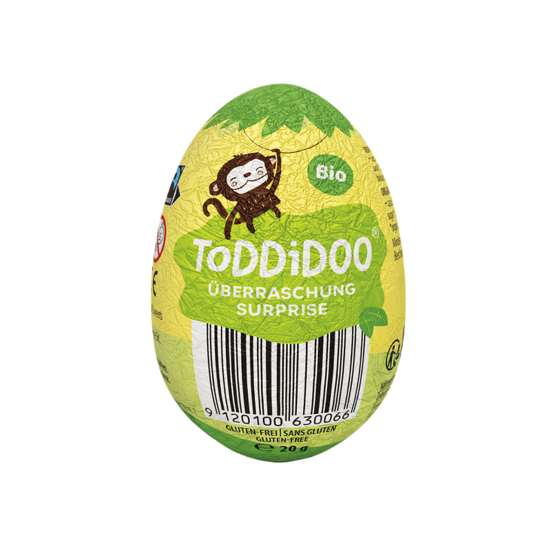 TODDIDOO TODDIDOO biologisches Fairtrade Überraschungsei - 12 Stück Display - Produktbild