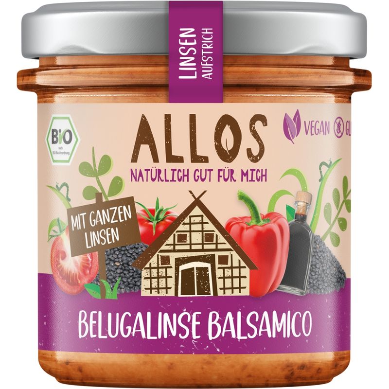 Allos Linsen Aufstrich Belugalinse Balsamico - Produktbild