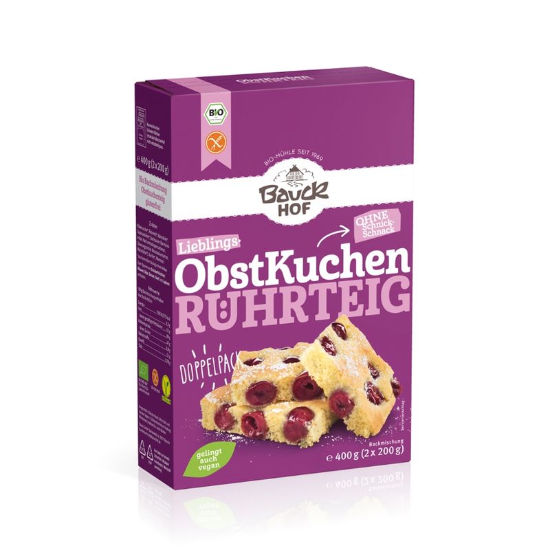 Bauck Mühle Obstkuchen Rührteig glutenfrei Bio - Produktbild