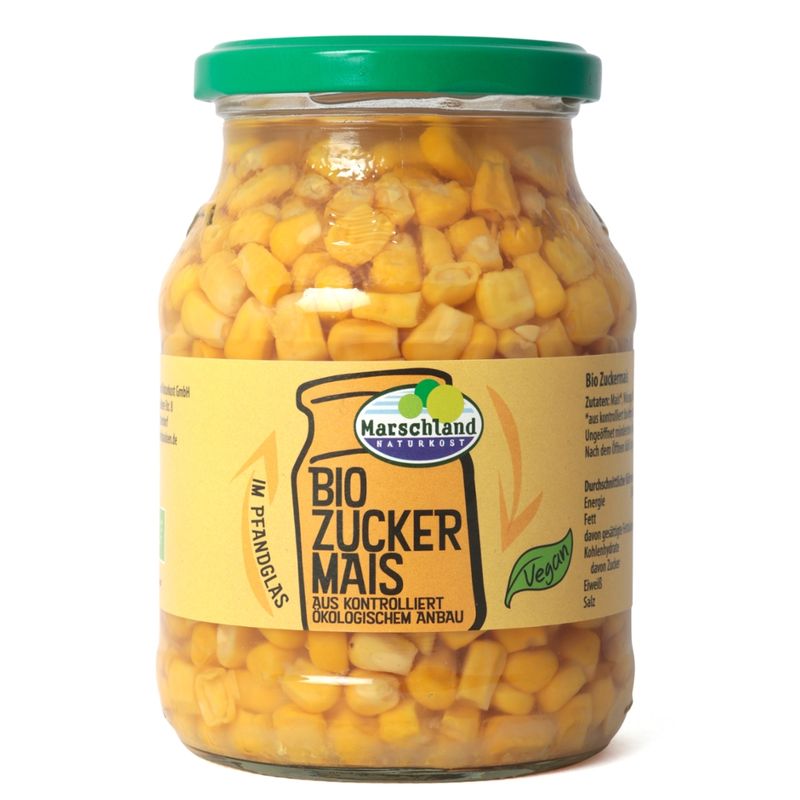 Marschland  Bio-Zuckermais 540 ml Pfandglas MARSCHLAND - Produktbild