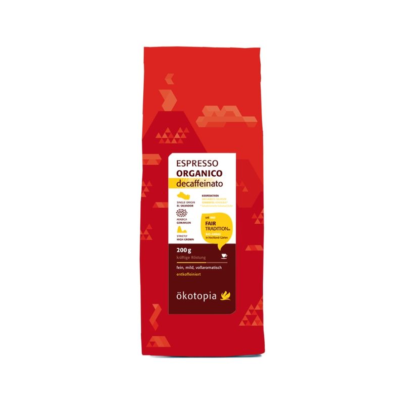 Ökotopia  Espresso decaffeinato kbA 200g gemahlen - Produktbild