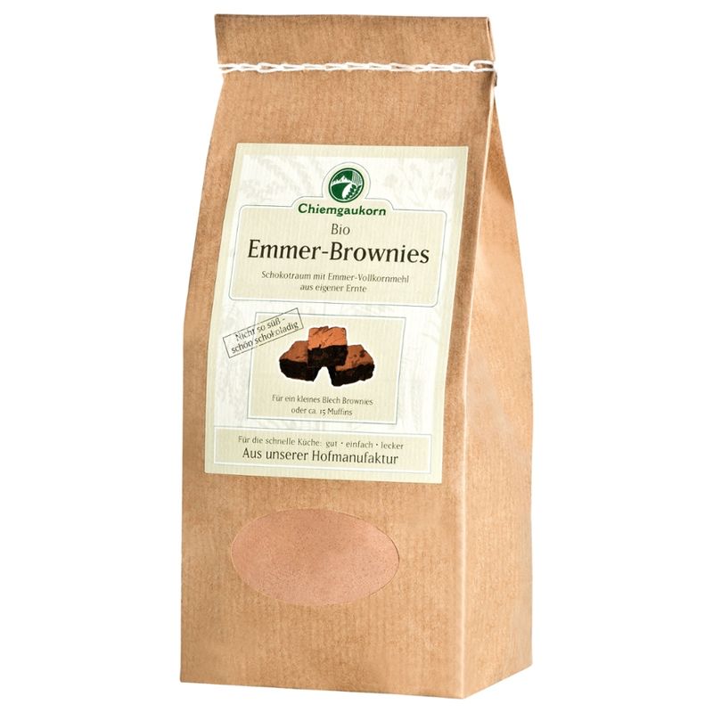 Chiemgaukorn Bio Chiemgauer Emmer-Brownies, Backmischung für Brownies, Chiemgaukorn - Produktbild