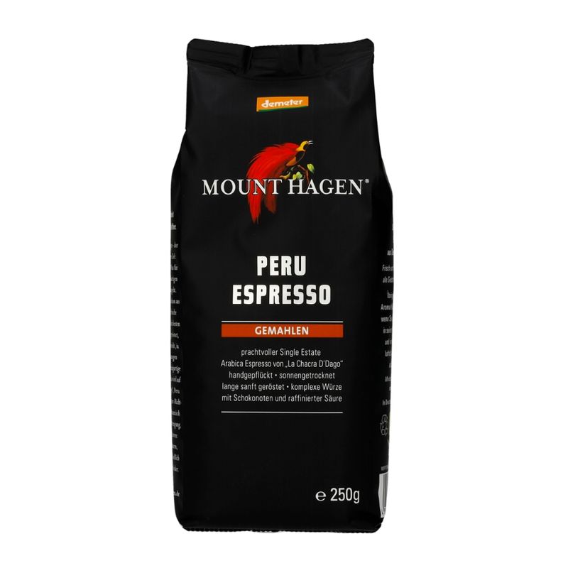 Mount Hagen Demeter Espresso Peru, gemahlen - Produktbild