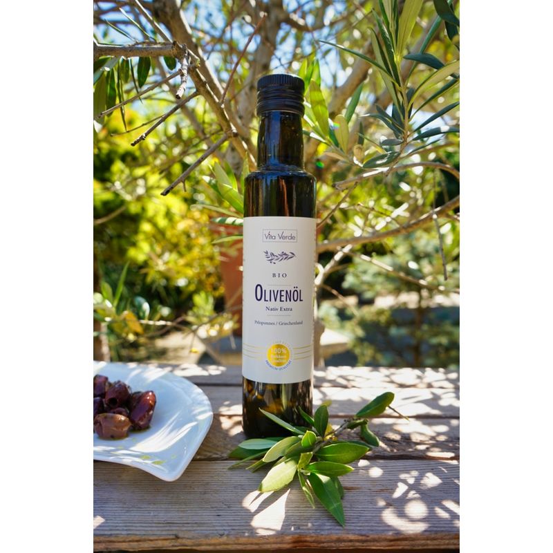 Vita Verde Bio-Olivenöl nativ extra, Peloponnes, Griechenland, 500 ml - Produktbild