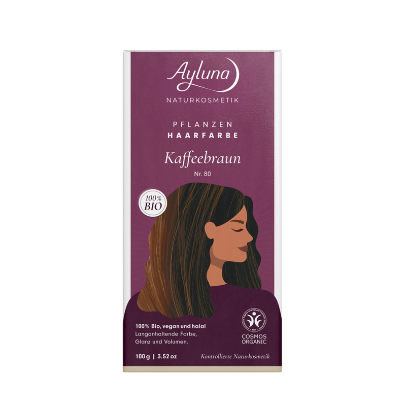 Ayluna Pflanzenhaarfarbe Nr. 80 Kaffeebraun - Produktbild