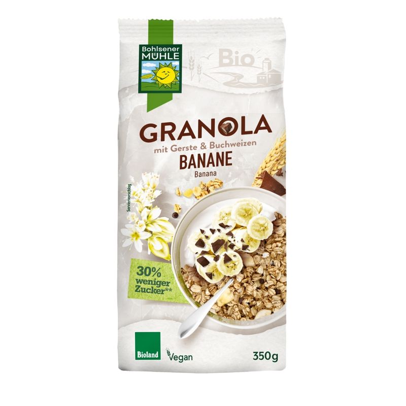 Bohlsener Mühle Granola Banane mit Gerste & Buchweizen - Produktbild