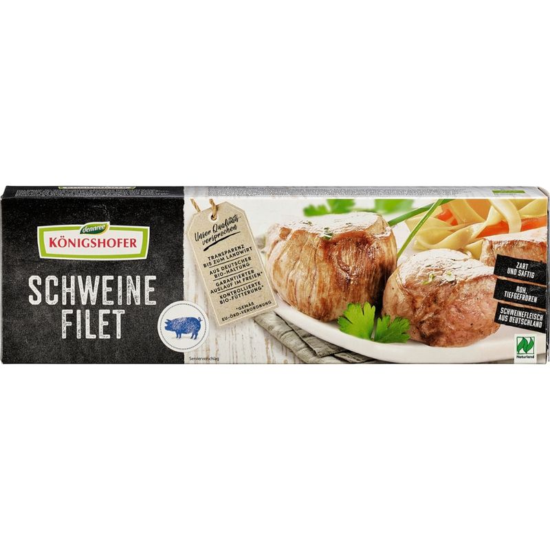 Königshofer Schweinefilet am Stück, roh, tiefgefroren, Schweinefleisch aus Deutschland - Produktbild