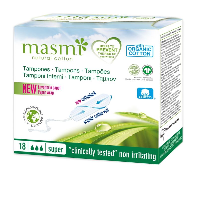 MASMI ORGANIC CARE Bio Tampons Super aus 100% GOTS Bio Baumwolle MASMI - Produktbild