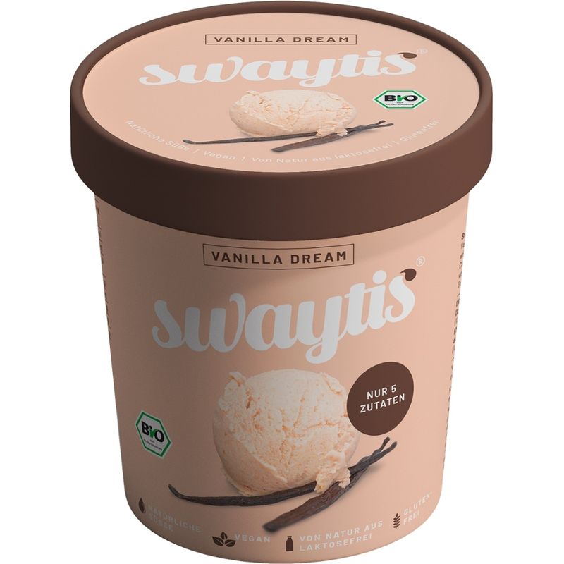 Swaytis GmbH Vanilla Dream - Veganes Bio Vanilleeis ohne raffinierten Zucker oder andere Süß- und Zusatzstoffe - Produktbild