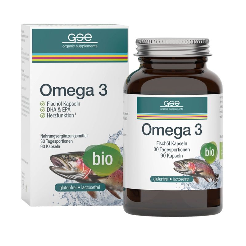 GSE  BIO Omega 3 - Fischöl, 90 Kapseln à 1080 mg - Produktbild