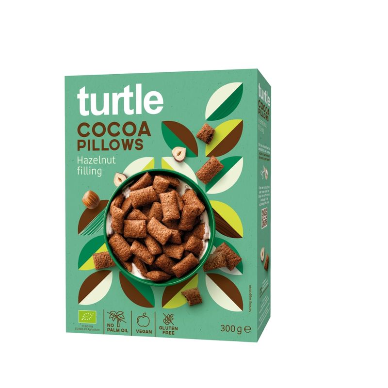 Turtle - Better Breakfast Schokokissen mit Haselnussfüllung Bio + GF - Produktbild