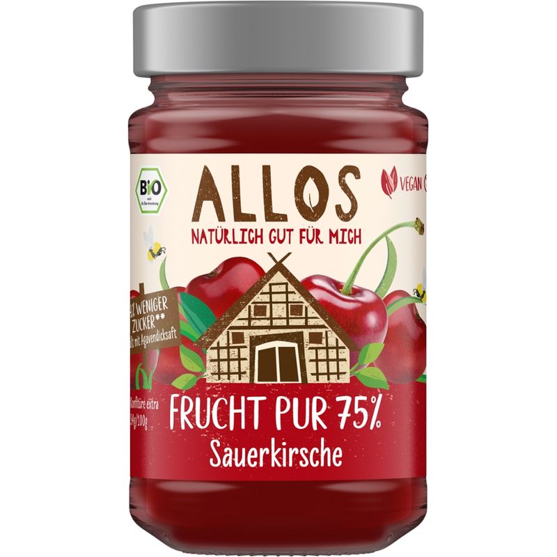 Allos Frucht Pur 75% Sauerkirsche - Produktbild