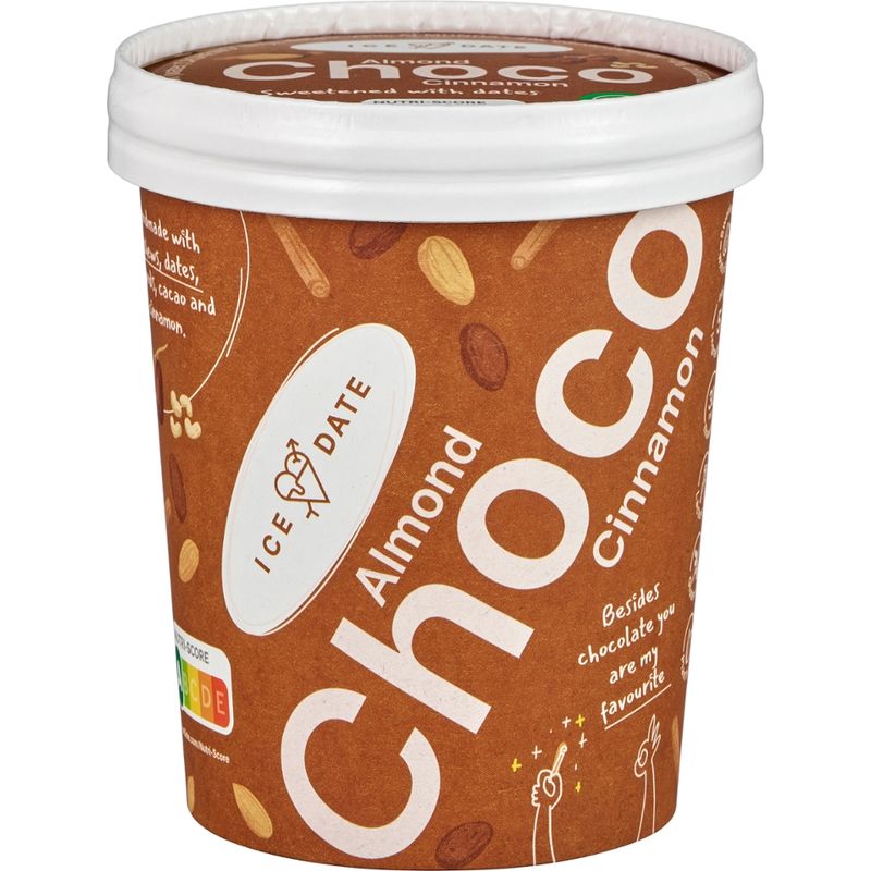 iceDate Bio-Almond Choco Cinnamon-Eis, laktosefrei, glutenfrei, vegan - Produktbild