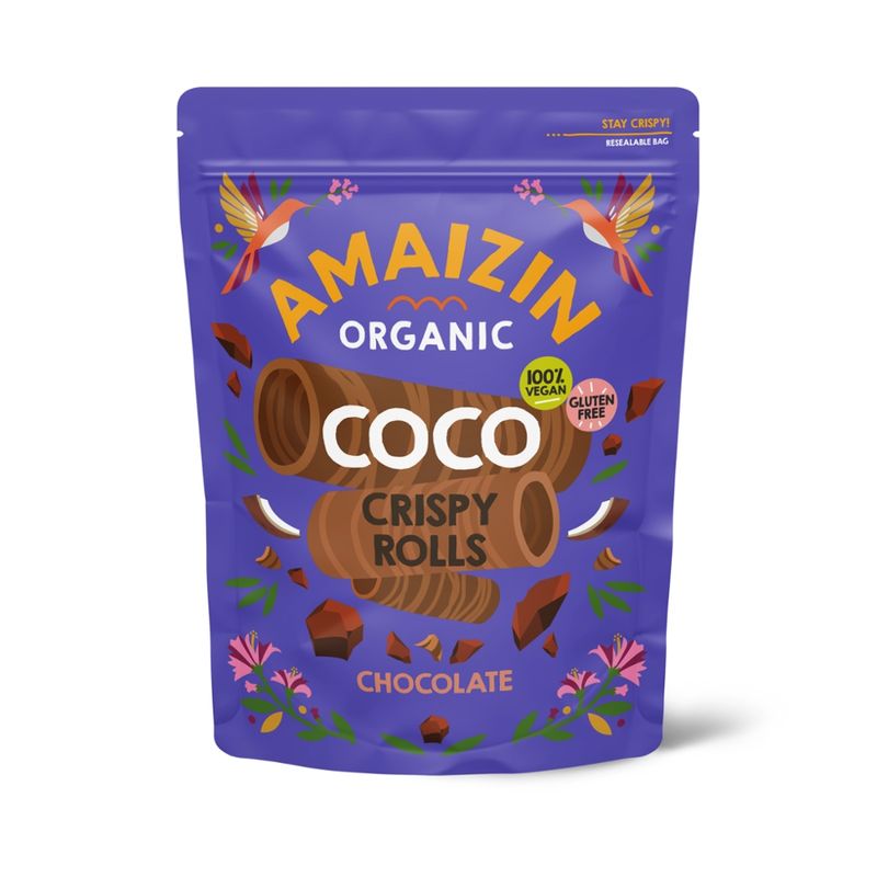 Amaizin Coco crispy rolls chocolate - Produktbild