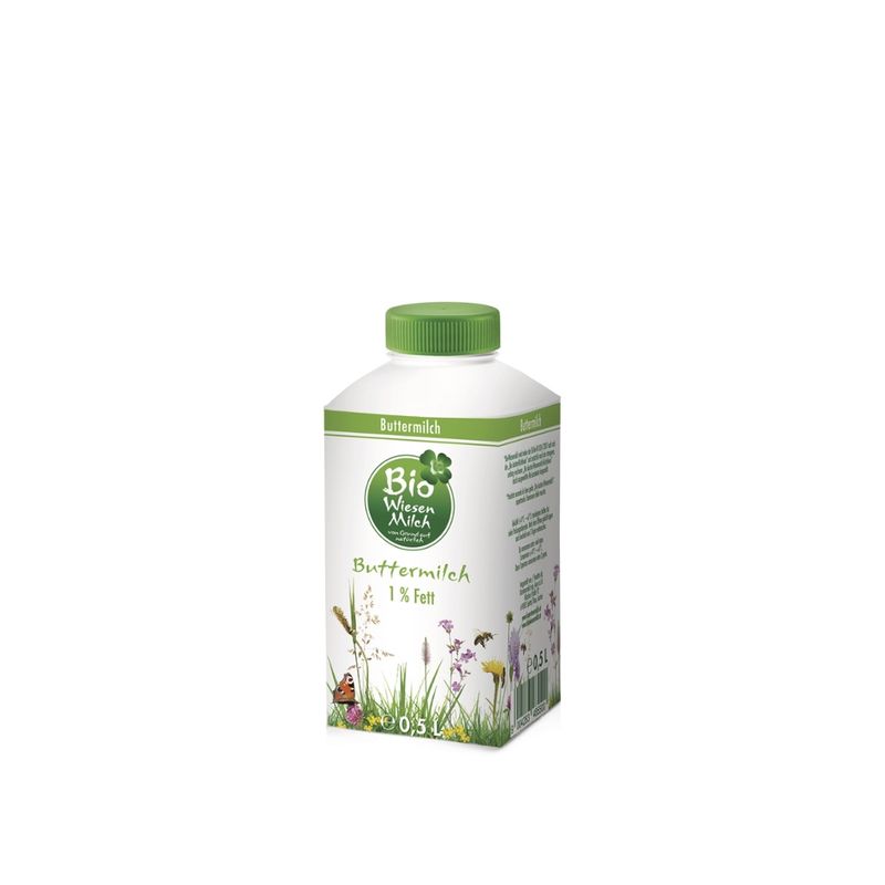 BioWiesenmilch Bio Wiesenmilch Buttermilch 1% Fett - Produktbild