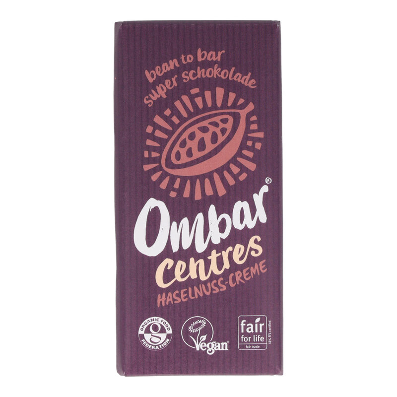 Ombar Ombar Centres Haselnuss-Creme Bio Rohschokolade 70g - Produktbild