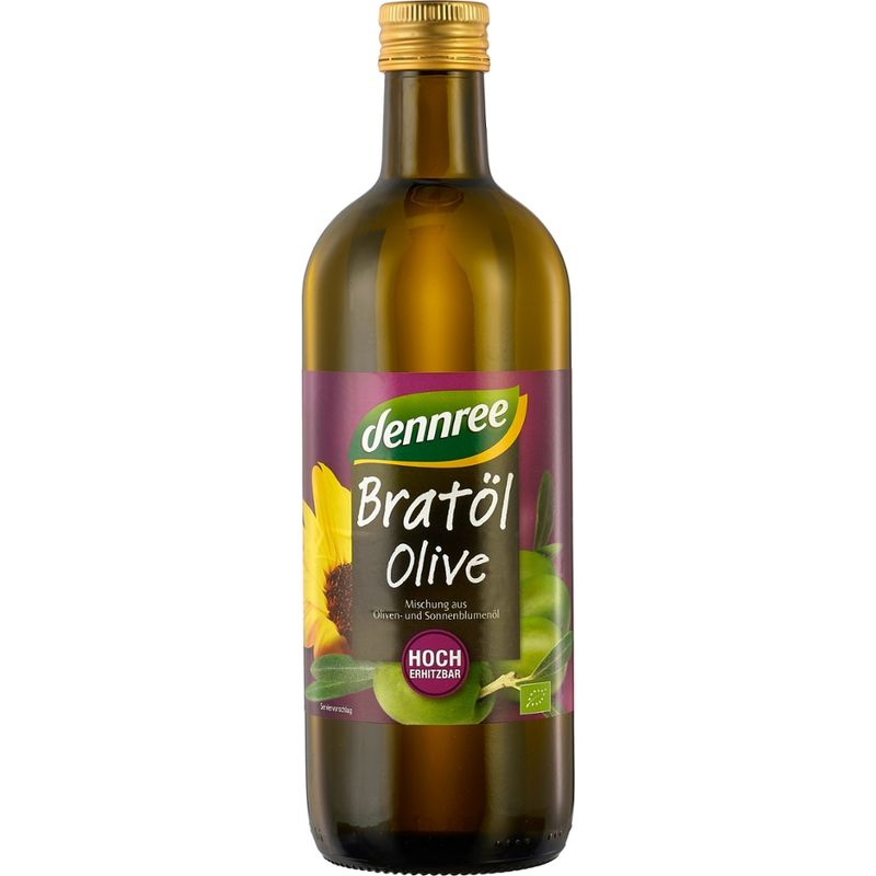 dennree Bratöl Olive, Mischung aus Oliven- und Sonnenblumenöl - Produktbild