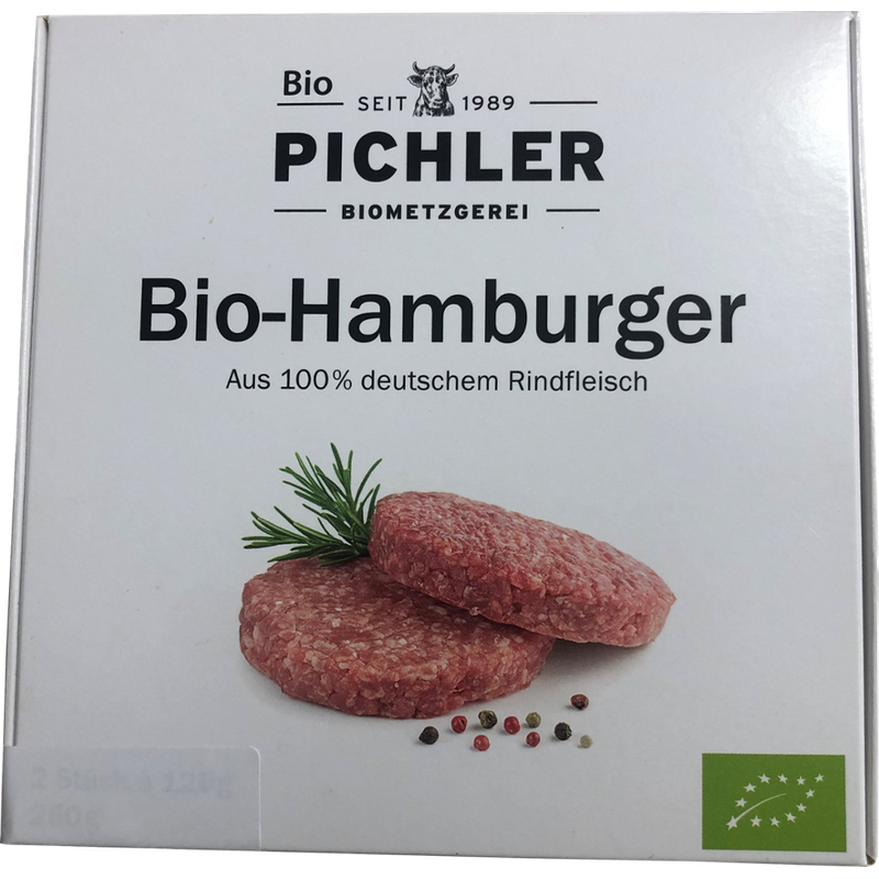Biometzgerei Pichler Bio-Hamburger 2x120g, rein Rind, tiefgefroren - Produktbild