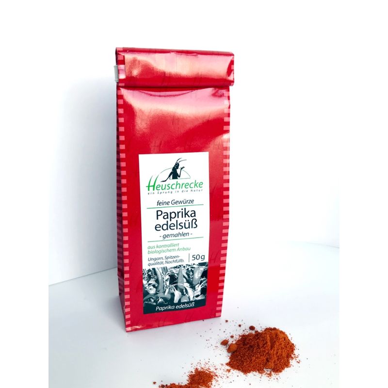 Heuschrecke Paprika edelsüß, ungarisch, gemahlen, Nachfüllbeutel, kbA - Produktbild