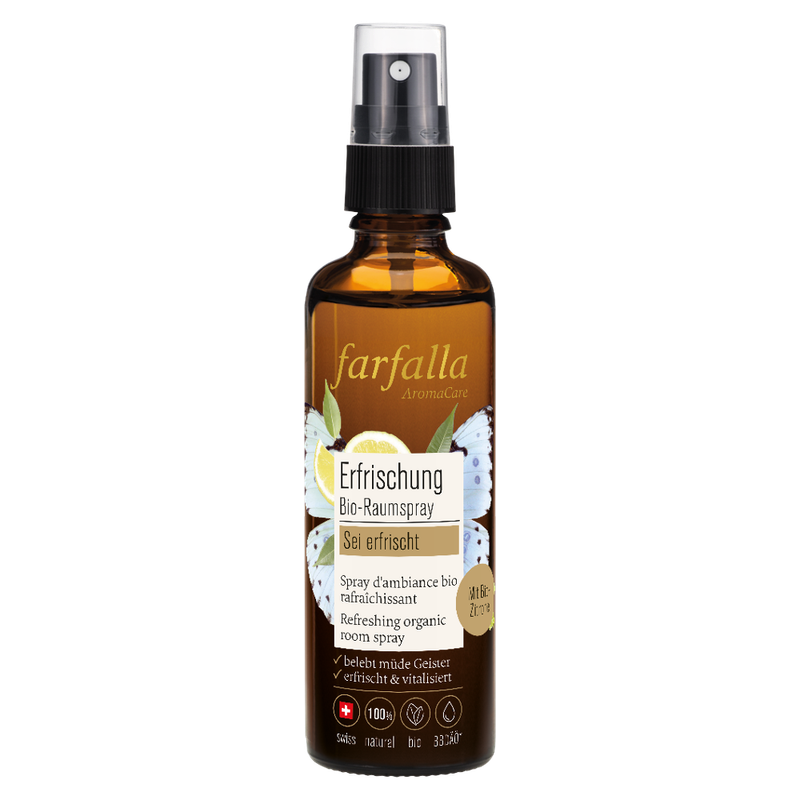 farfalla sei erfrischt, Zitrone, Erfrischender Bio-Raumspray, 75ml - Produktbild