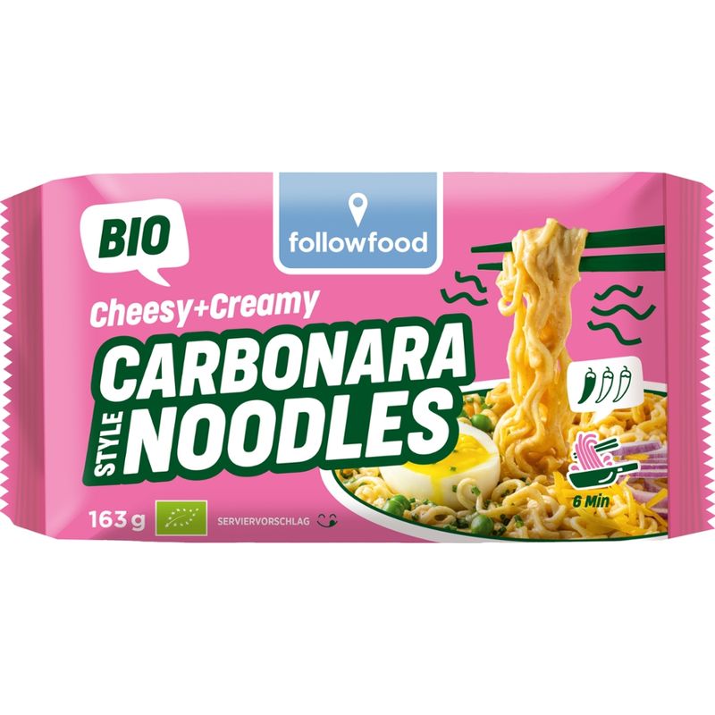 followfood Instant Gericht mit Mie-Nudeln nach Carbonara Art. - Produktbild