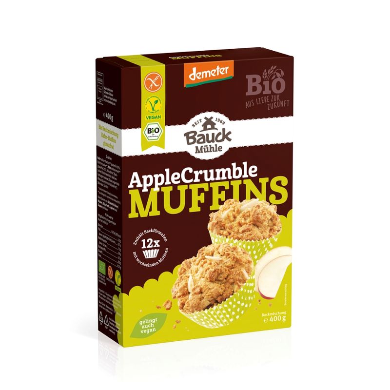 Bauck Mühle Apple Crumble Muffins Demeter, gf - Produktbild