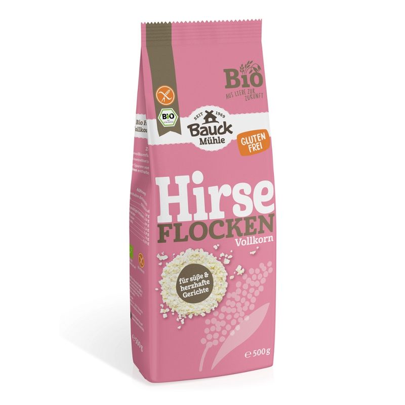 Bauck Mühle Hirseflocken glutenfrei Bio - Produktbild