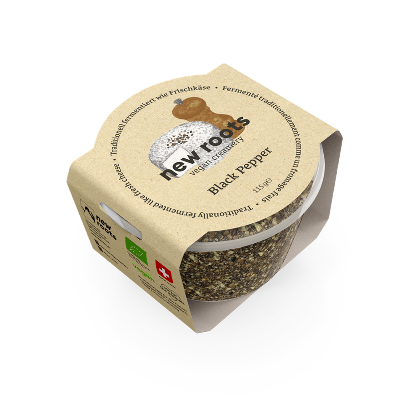 New Roots Black Pepper, pflanzliche Alternative zu Frischkäse - Produktbild