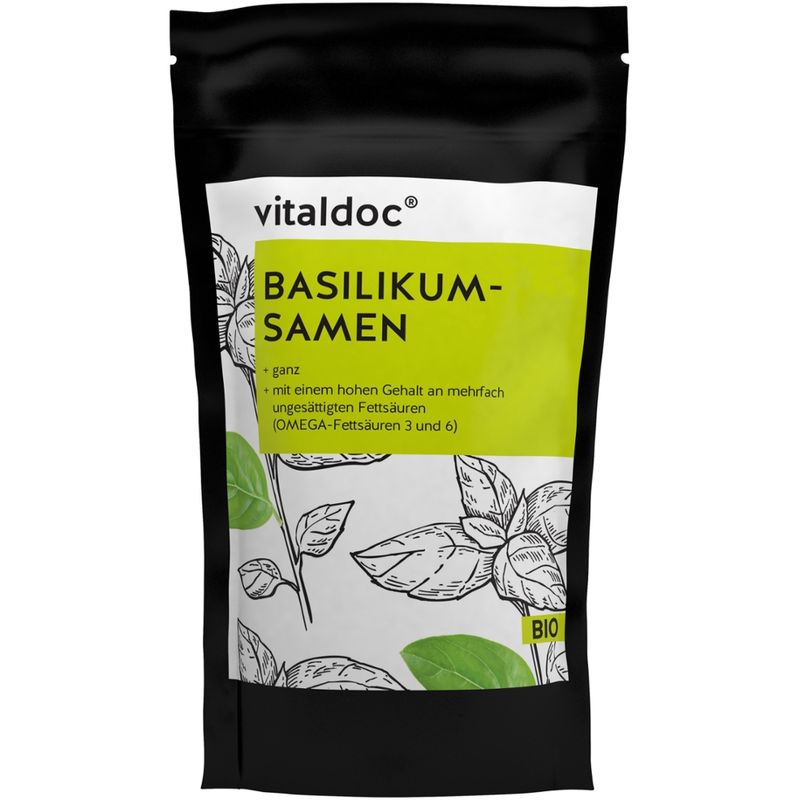 GESUND & Leben Reformqualität seit 1995 vitaldoc® BIO Basilikum-Samen - Produktbild