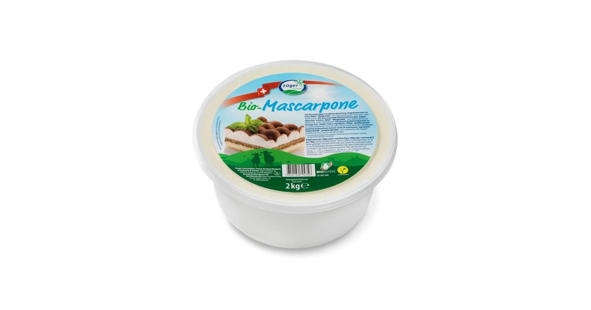 Züger Frischkäse AG Züger Bio Mascarpone Crème 2kg | bio123