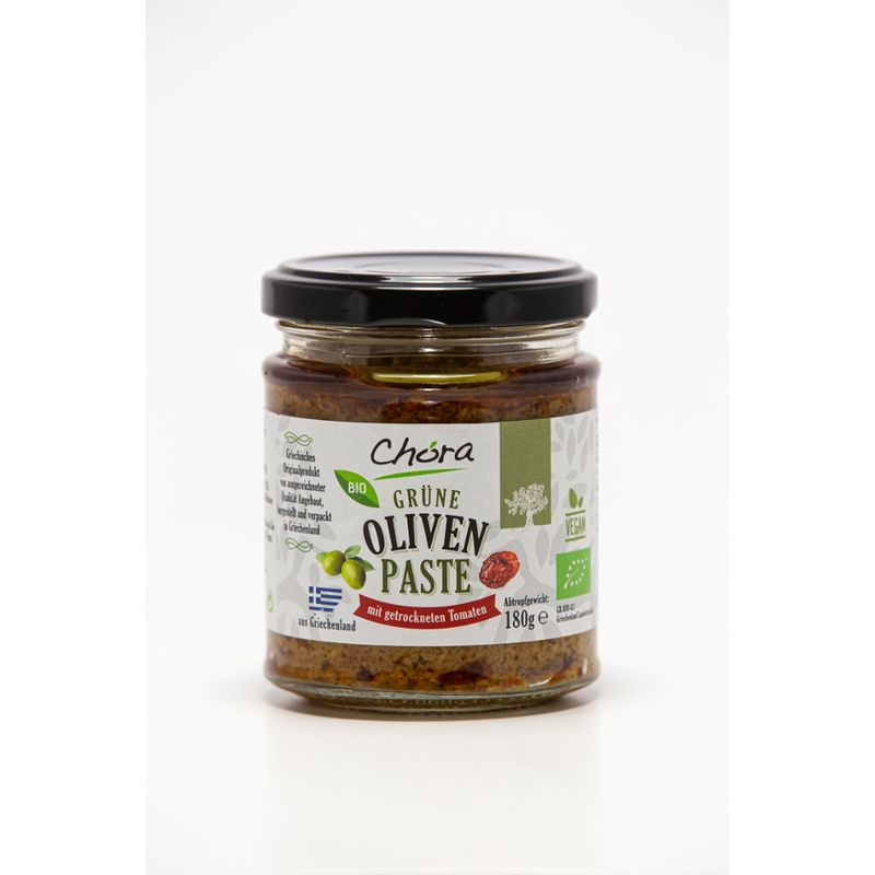 Chora Grüne Oliven Paste mit getrockneten Tomaten - Produktbild