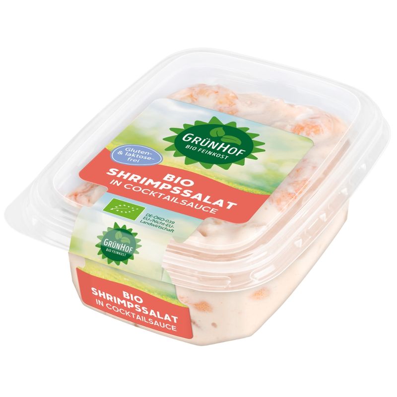 Grünhof Bio-Shrimps mit Äpfeln in Cocktailsauce, glutenfrei, laktosefrei - Produktbild