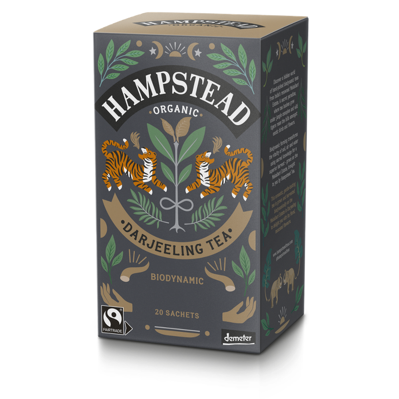 Hampstead Organic  Hampstead Demeter Organic Darjeeling  tea bags in plastic free packaging - Produktbild