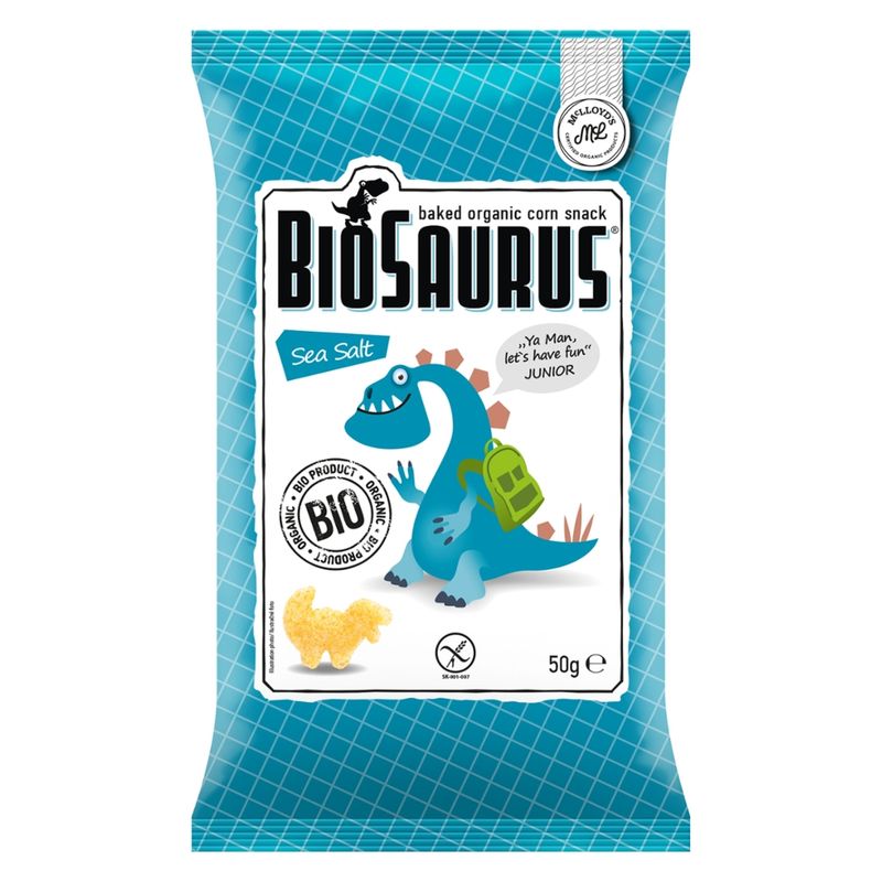 BioSaurus Biosaurus Bio Snack aus Mais Sea Salt "Junior" glutenfrei - Produktbild