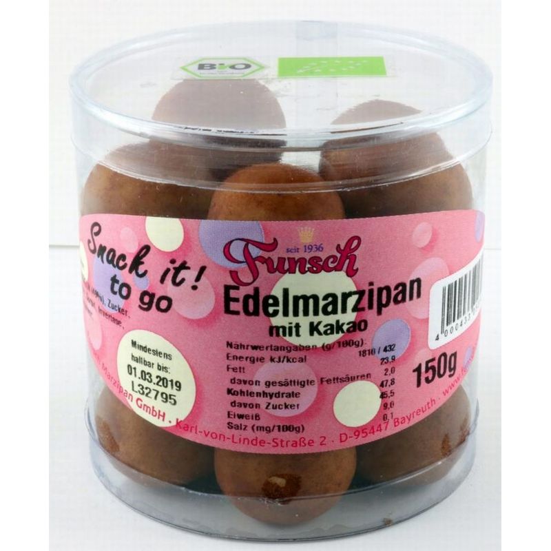 Funsch Marzipan BIO Snack it! to go - Produktbild