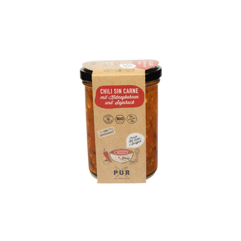PUR Bio-Manufaktur PUR Chili Sin Carne mit Kidneybohnen und Sojahack - Produktbild
