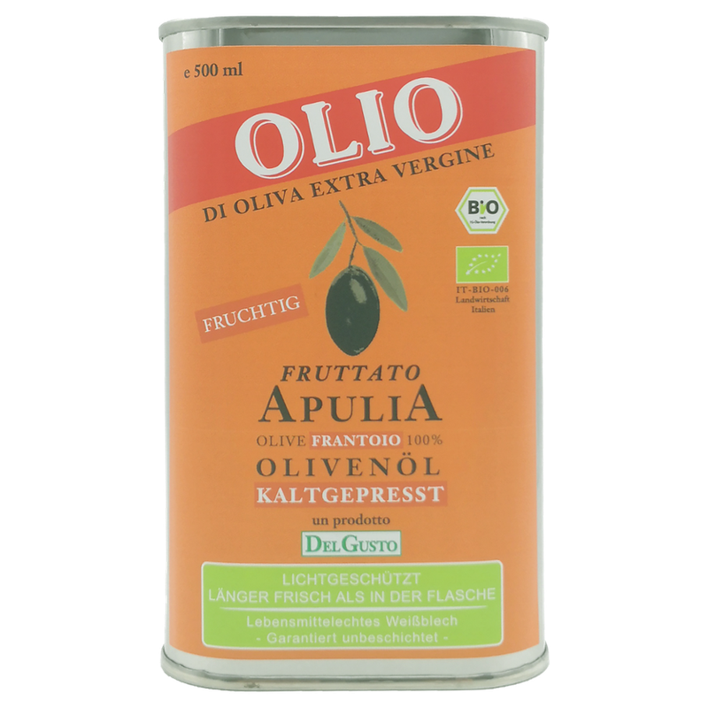 DelGusto Olivenöl FRUTTATO extra vergine fruchtig - Produktbild