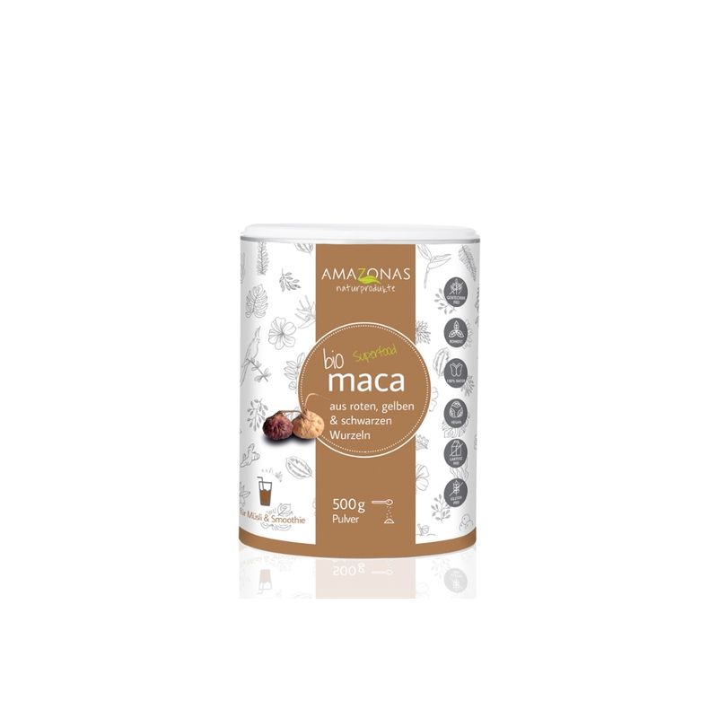 Amazonas Naturprodukte Bio Maca Pulver, 500g, ohne Zusätze - Produktbild