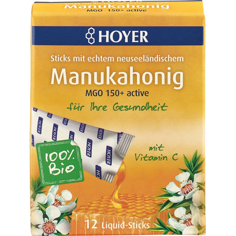 HOYER Manukahonig  Liquid-Sticks MGO 150+ - Produktbild