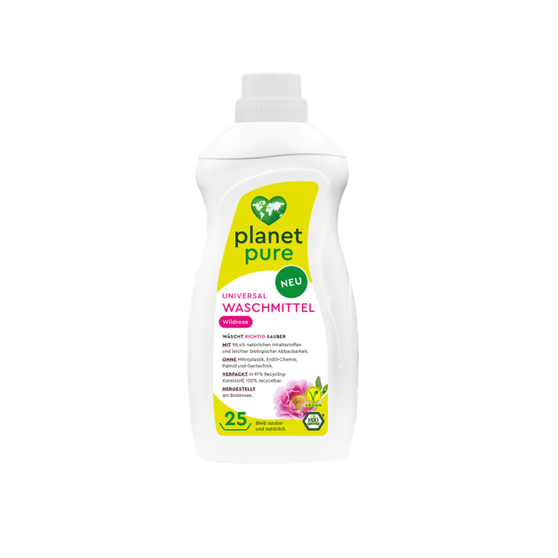 Planet Pure Universal Waschmittel Wildrose 25 Wl - Produktbild