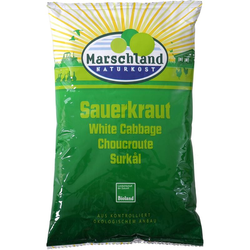 Marschland  Bioland Bio-Sauerkraut 500g Folien-Btl. MARSCHLAND - Produktbild