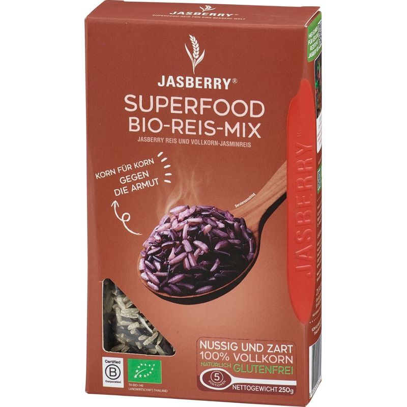 Jasberry Jasberry Bio Mix aus Vollkorn-Jasberry und Vollkorn-Jasminreis B Corp - Produktbild